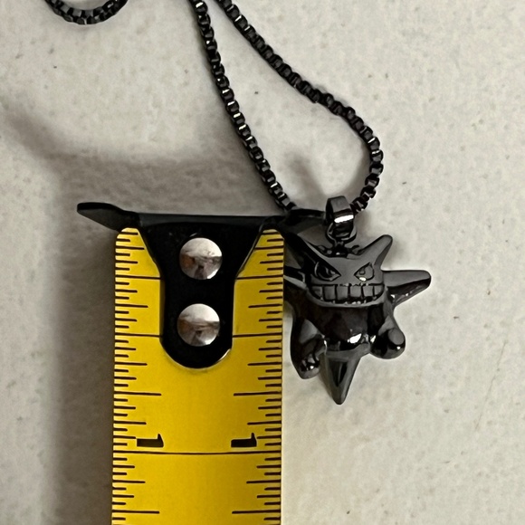 Gengar Pokemon Charm Pendant Necklace Black Adjustable Chain Anime - Picture 9 of 10